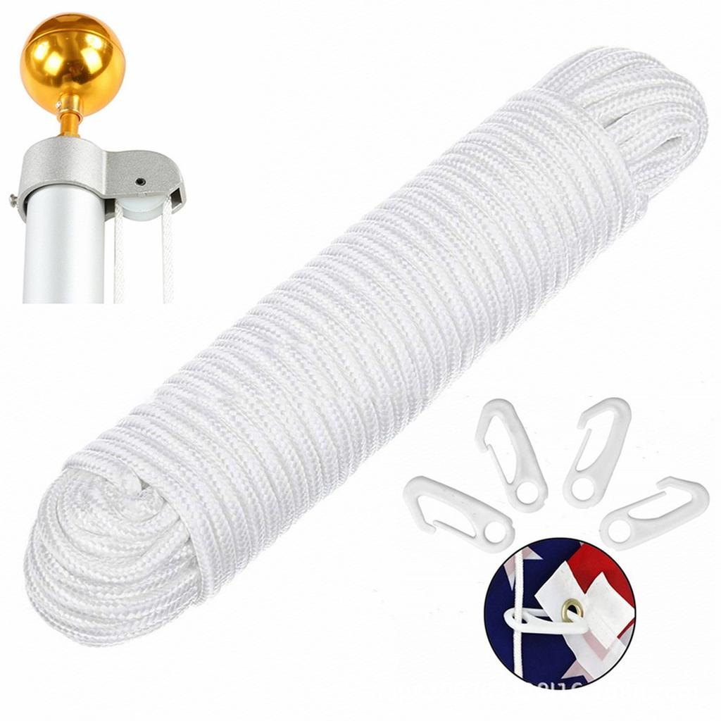 Nylon Braided Rope 6MM Flagpole Lifting Rope Outdoor Flagpole Accessories
