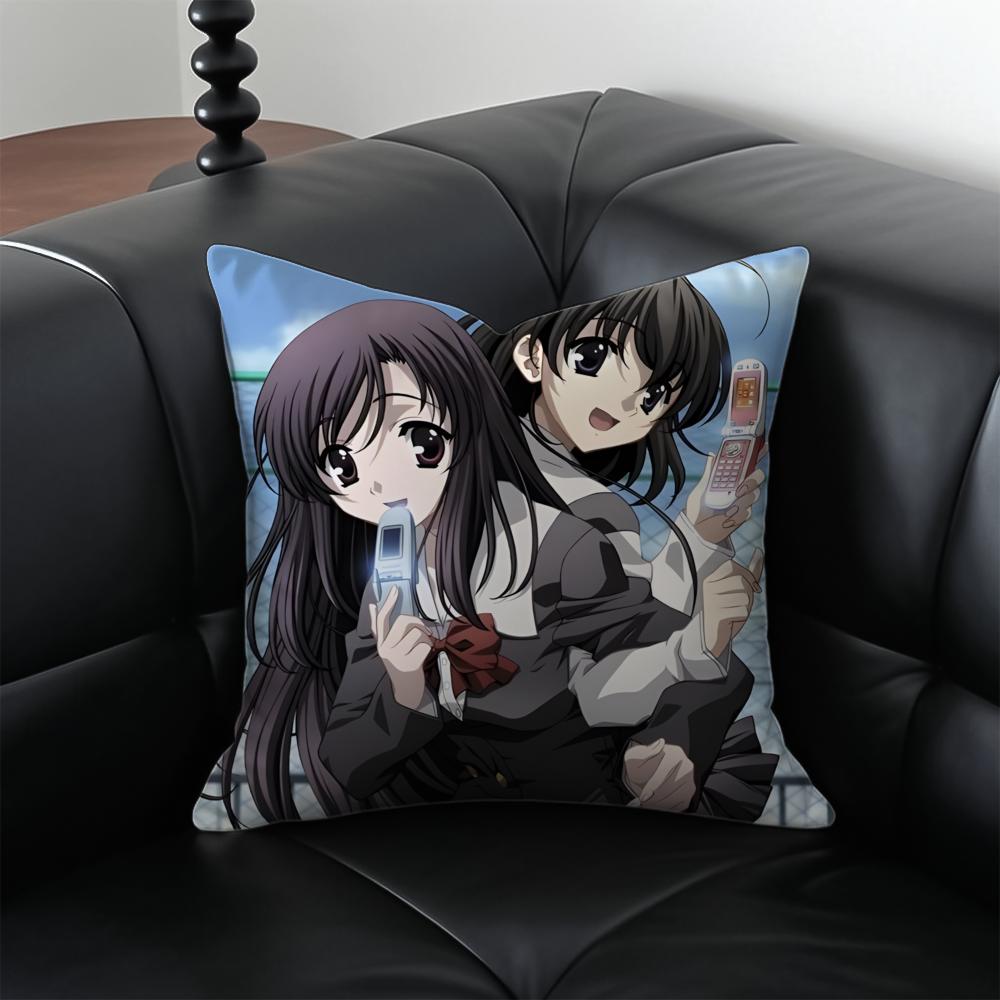 anime drama SSchool DDays Cushion Cover Pillow Case Antidustmite Invisible zipper silky plush cushion