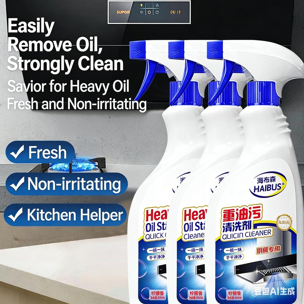 Oil stain cleaner, multi-functional kitchen cleaner, range hood cleaner, powerful oil stain and foam cleaner, special wonder