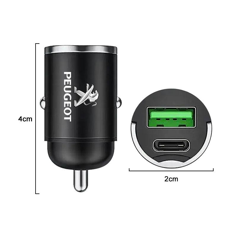 Micro Car Quick Charger Vehicle Cigarette Lighter Convert Plug Car Accessories For Peugeot 308 408 508 RCZ 208 3008 2008 206 207 108 406 407 408 206