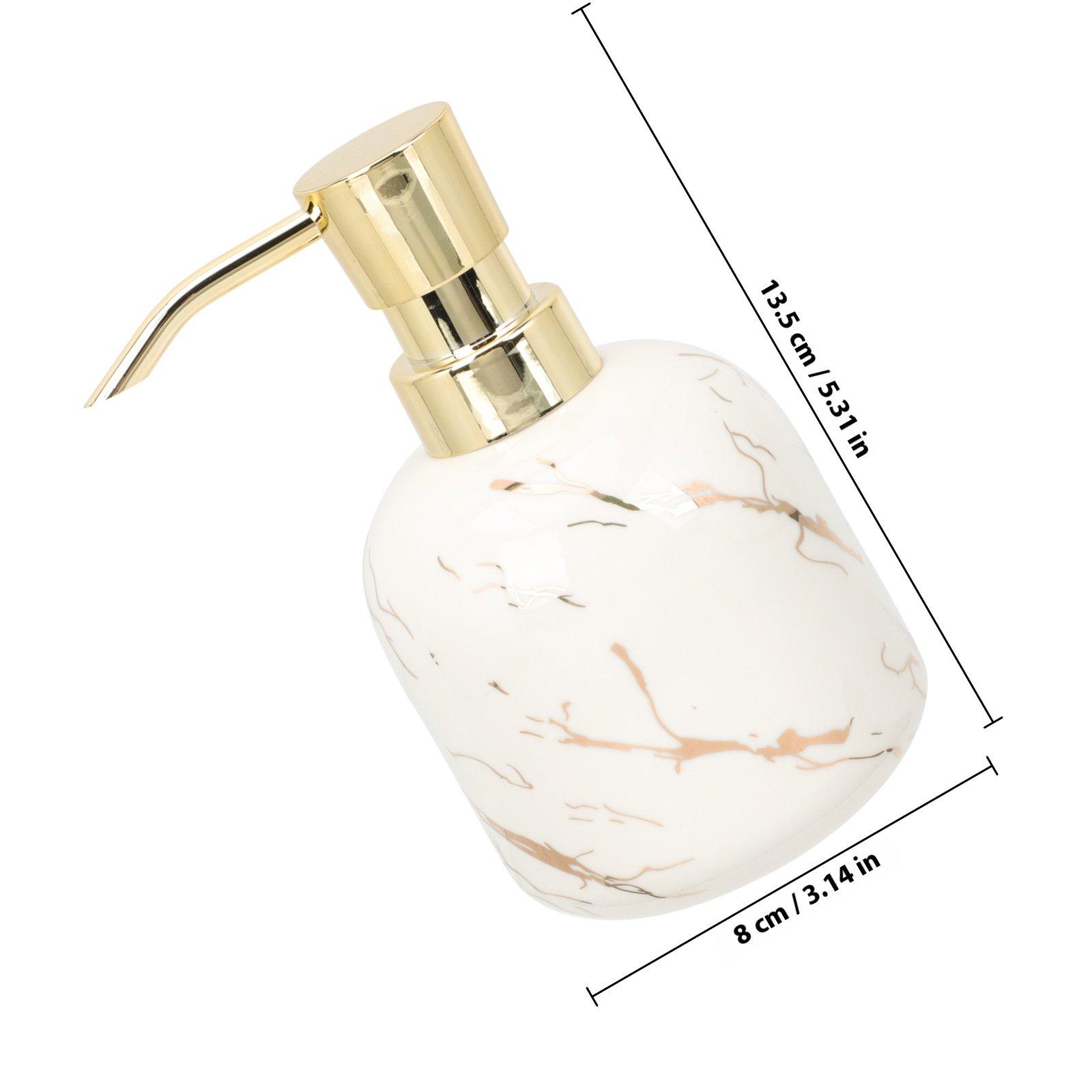 

Press-Type Bottle For Shampoo Lotion Storage Ceramic Liquid Container Lightweight Bathroom Accessory Dispenser белый