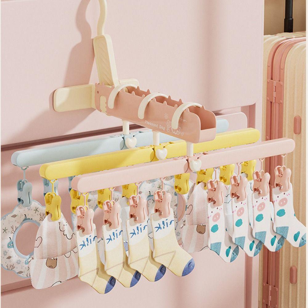 Non-slip Laundry Hanger Traceless Baby Clothes Hanger Clothes Drying Rack Coat Rack  Underwear