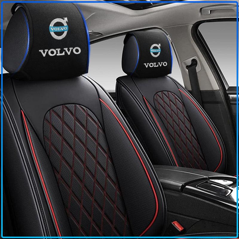 1/2pcs Car Accessories Seat Headrest Protective Covers For Volvo Rdesign XC90 S60 XC60 V70 S80 S40 V50 V40 V60 C30 S70
