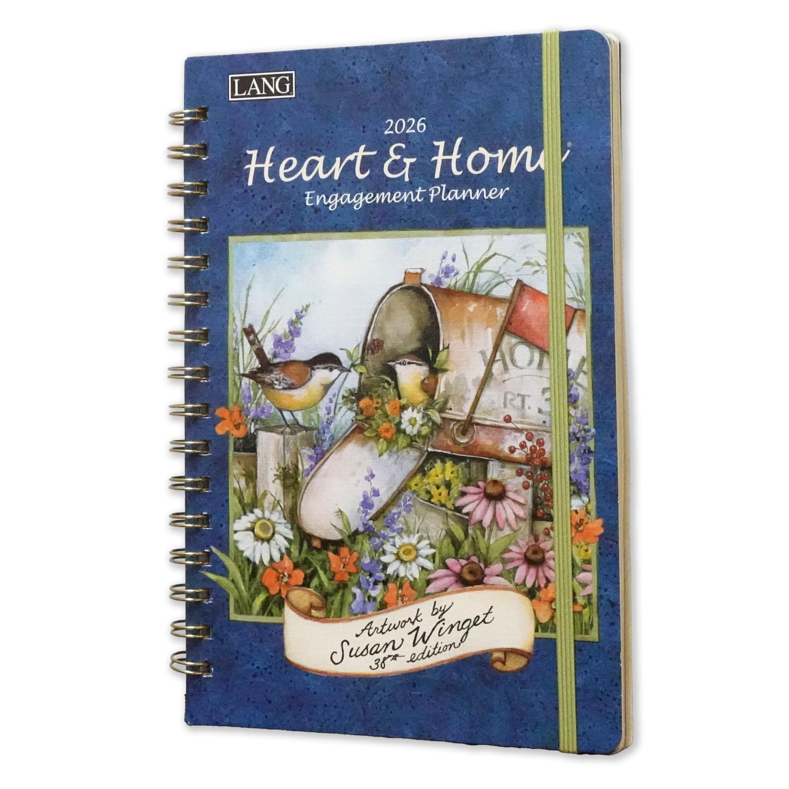 2026 LANG Agenda Diary (Imported) Heart & Home Spiral Planner Notebook Calendar Art English