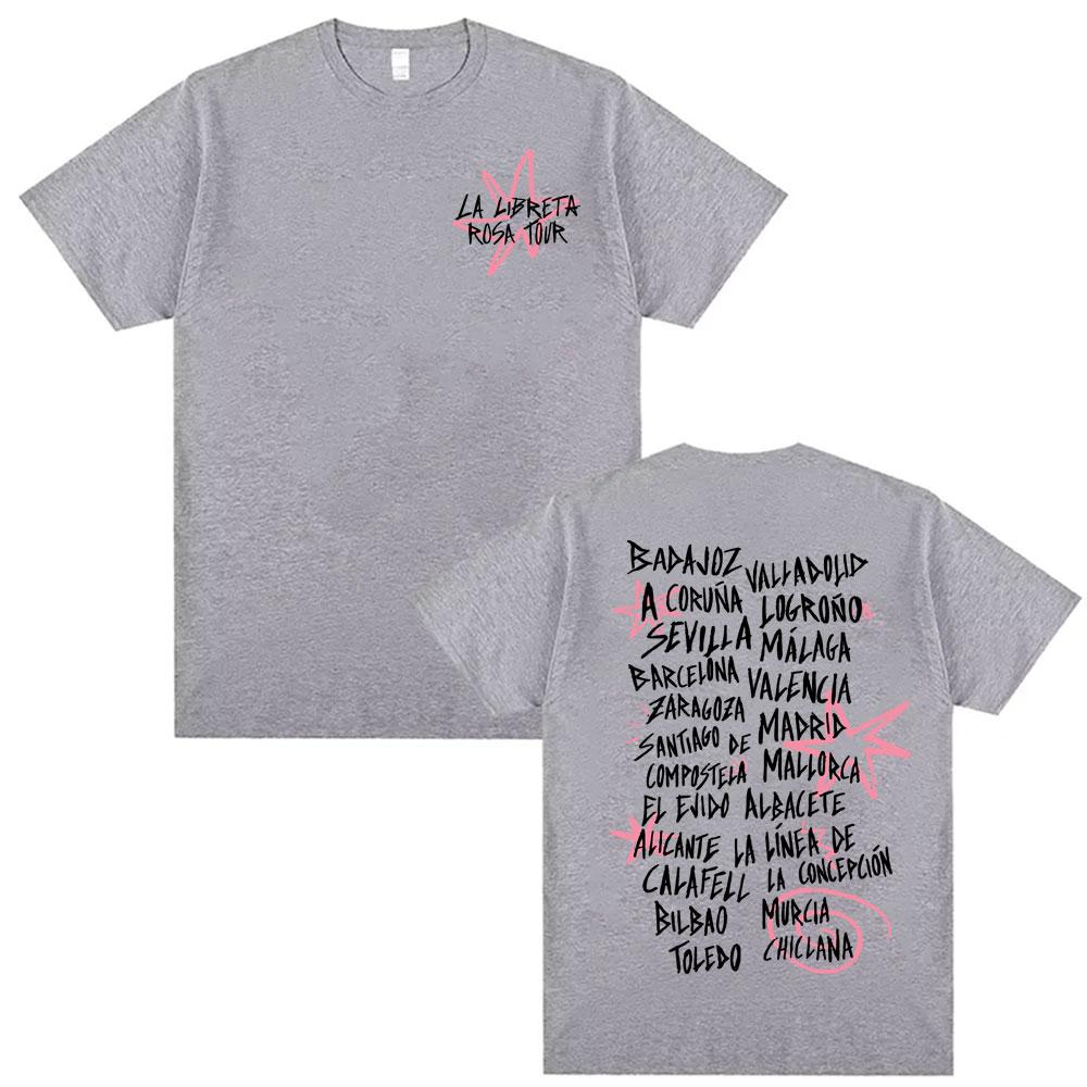 Chiara Oliver La Libreta Rosa Tour 2025 Print T Shirts Men Women's Clothing Fashion Aesthetic T-shirt