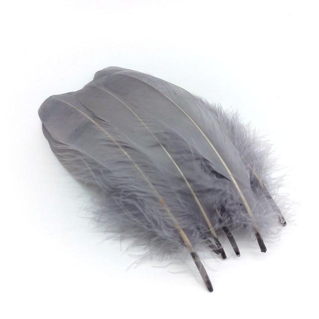 20pcs /Lot Goose Feathers For Crafts Diy Pluams Jewelry Making Wedding Clothing Decoration Accessories Needlework Plumes 15 .20cm