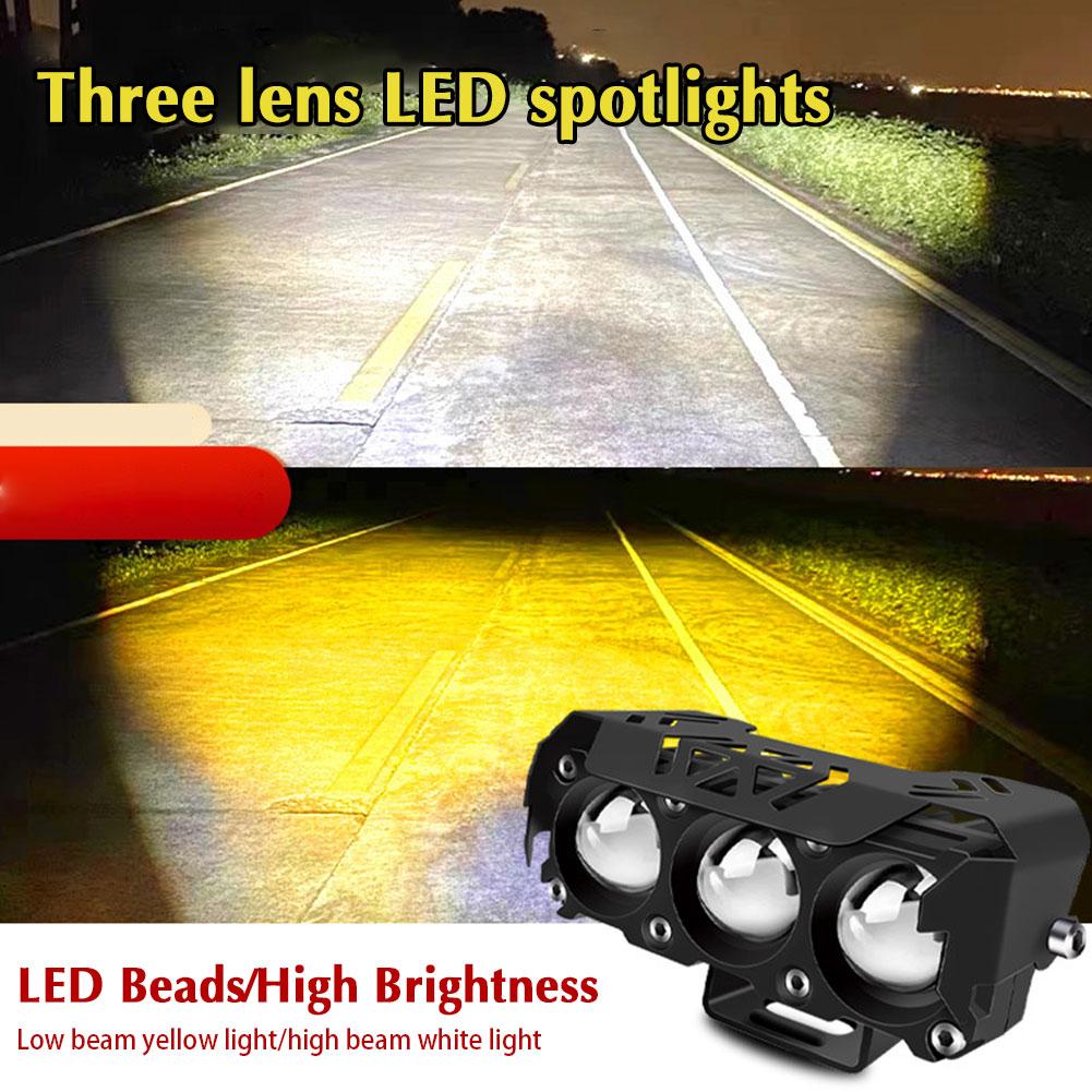 Купить 1/2 шт. мотоциклетные фонари, двойные желтые, белые высокие и ...