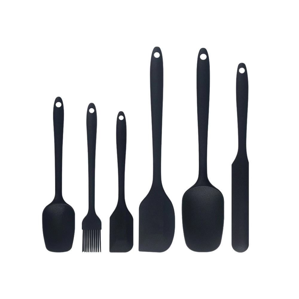 

6-Piece High-Temp Resistant Silicone Baking Set: Spatulas, Cream Knife & Oil Brush