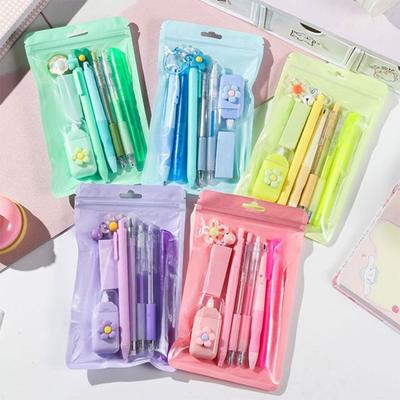 8-in-1 Stationery Set Macaron Color Ballpoint Pen Durable Gel Pen  Back To School