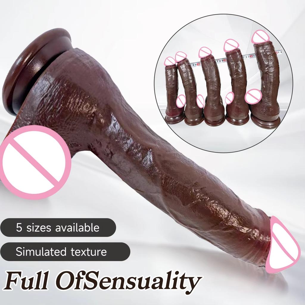 5 Size Dildos Huge Realistic Penis Feel Silicone Suction Cup Strap-on Anal Plug Vaginal Masturbator Adults Sex Toys For Women 18