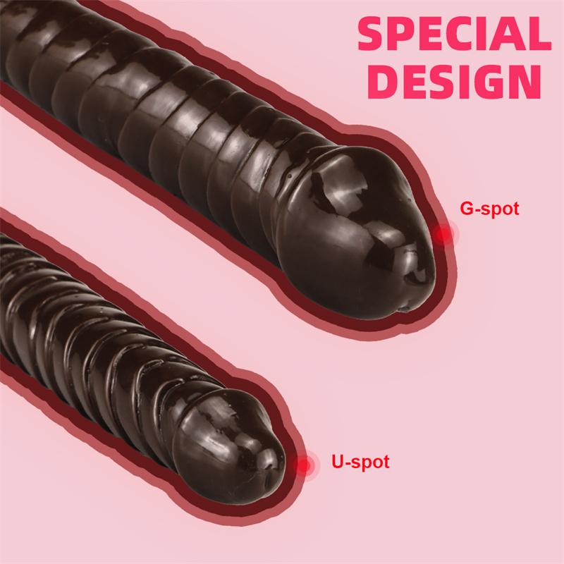 Double-headed Dragon Scale Anal Plug Super Thick Simulation Double-headed Dildo Female Sex Toys