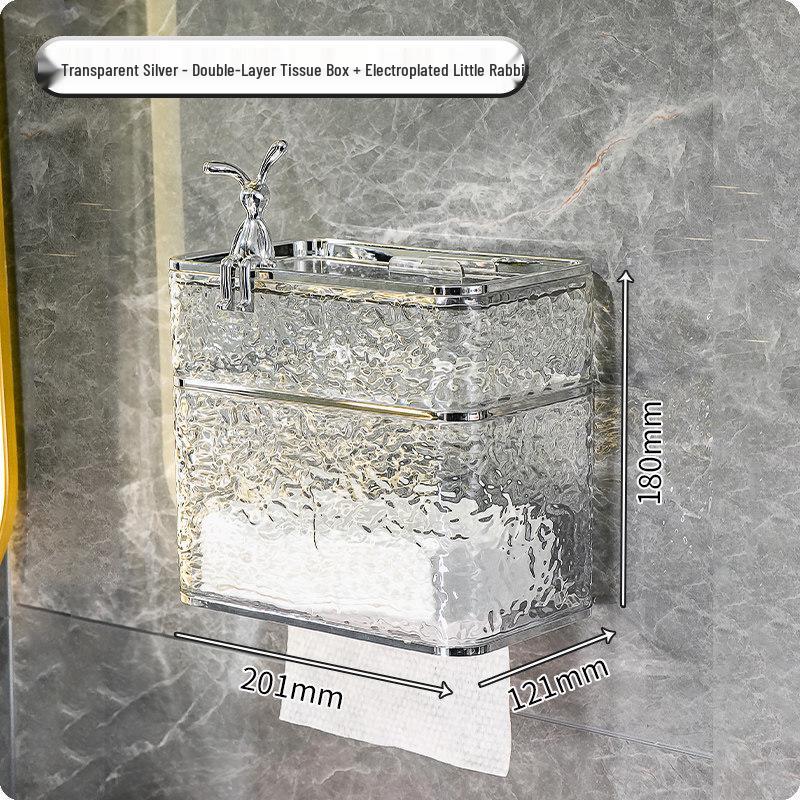 Wall-Mounted No-Punch Tissue and Towel Dispenser
