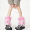 Foot Cover Faux Fur Leg Warmers Y2K Aesthetic Winter Leg Coverings Furry Leg Warmers  Spicy Girls