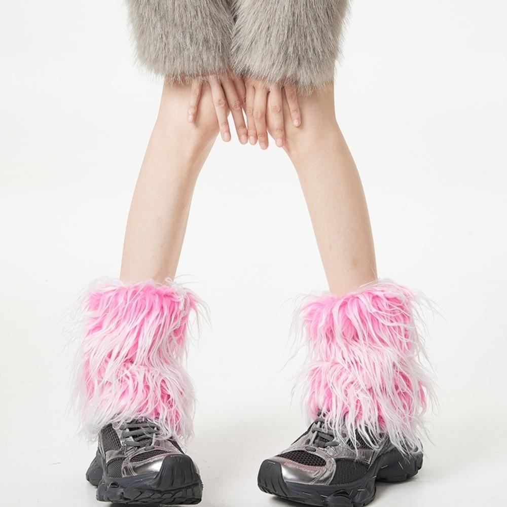 Foot Cover Faux Fur Leg Warmers Y2K Aesthetic Winter Leg Coverings Furry Leg Warmers  Spicy Girls