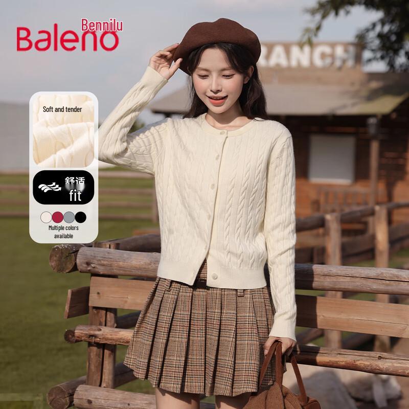 Baleno Women's Cable Knit Cardigan Sweater