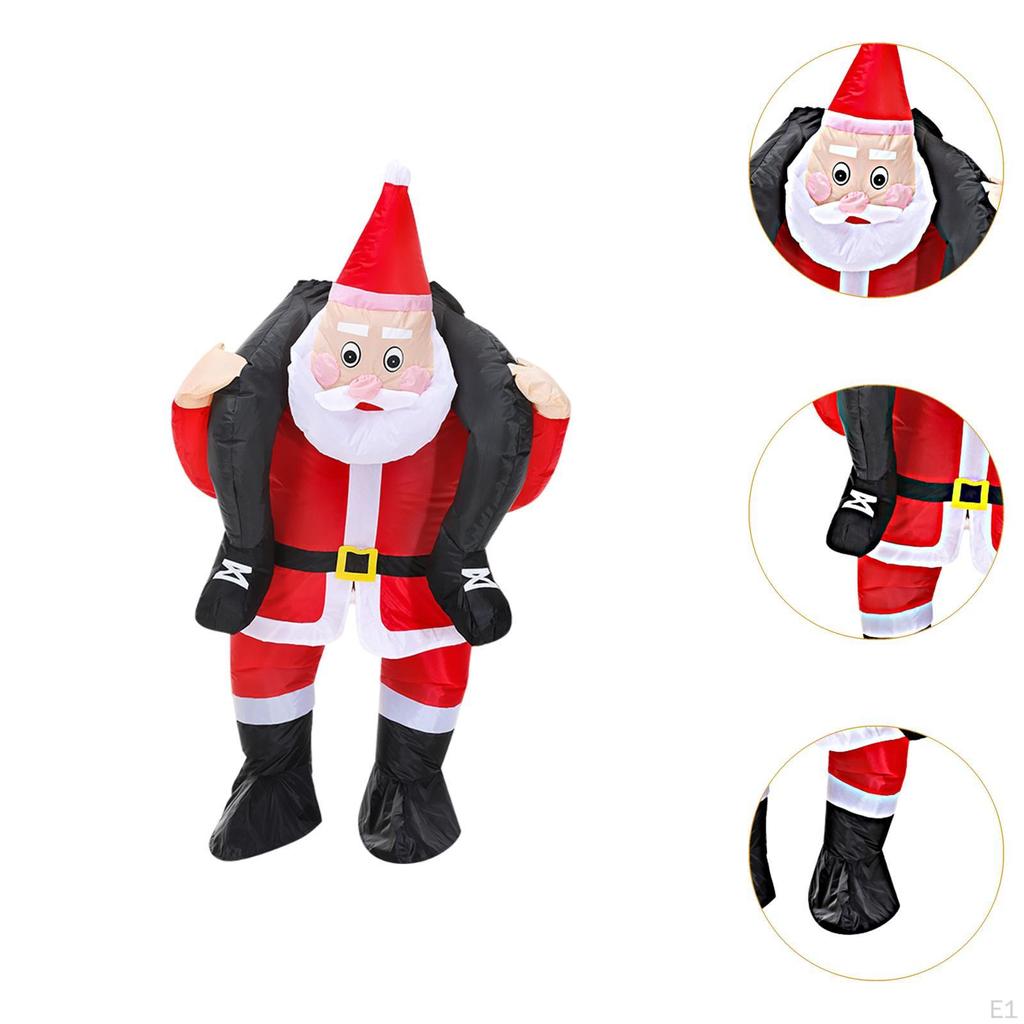 Inflatable Santa Costume Festive Suit Claus for Party Xmas