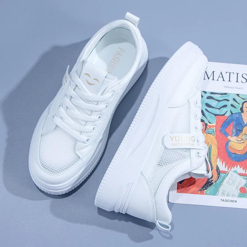 Dam Tennissport Löparskor Vår Höst Nya Vardagssportskor Dam Vardagssneakers Tjock Sula Snörskor Sportskor