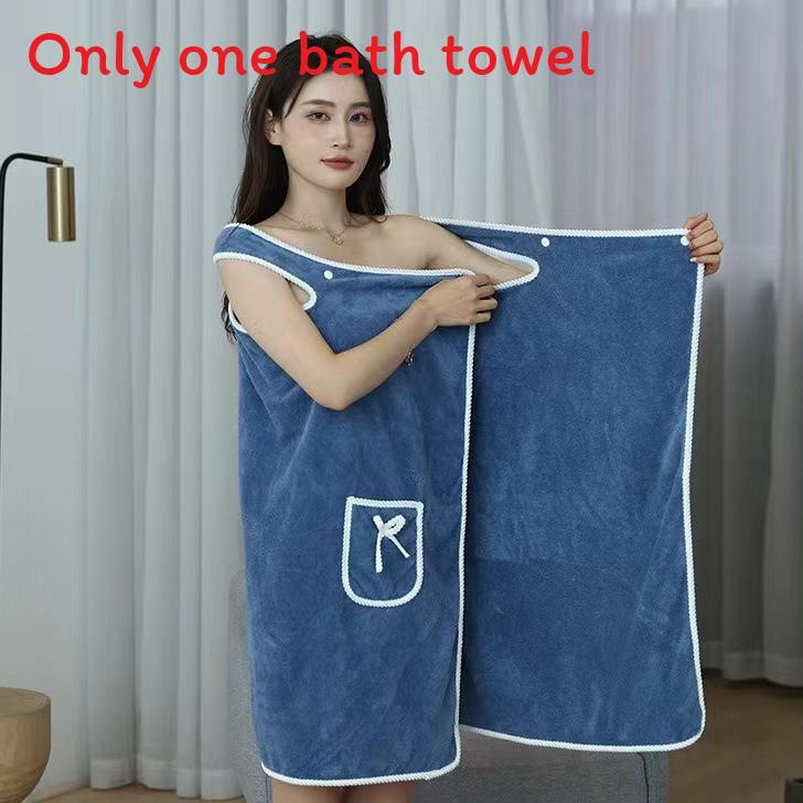 Luxury Coral Fleece Bath Wrap With Absorbent Toweling For Adults Home Spa Use