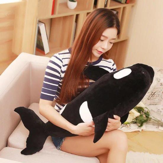 50/80cm Cute Simulated Whale Fish Plush Toy Soft Stuffed Doll Pillow Cushion