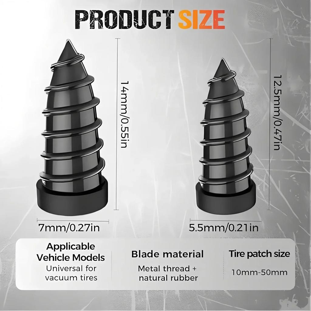 10-400PCS Car Motorcycle Vacuum Tyre Repair Nails Truck Scooter Bike Tire Puncture Repair Rubber Metal Nails Accessories
