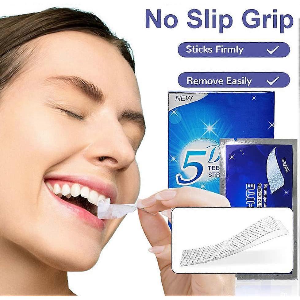 Tandblekningsstrips 5D, Säkert och effektivt tandblekningskit 7 par