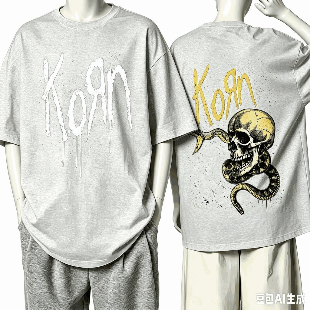 Korn Hot Band Vintage Tshirt Unisex Singer Cotton Unisex Tshirt New Tee Tshirt Unisexs Top 2026 Summer New Fashion Oversized Unisex