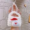 Christmas Plush Keychain  Wallet Space   Knit Earphone Bag Pendant  Practical Holiday Accessory