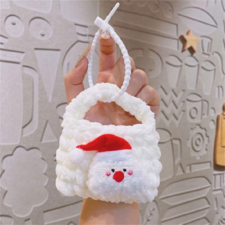 Christmas Plush Keychain Wallet Space Knit Earphone Bag Pendant Practical Holiday Accessory