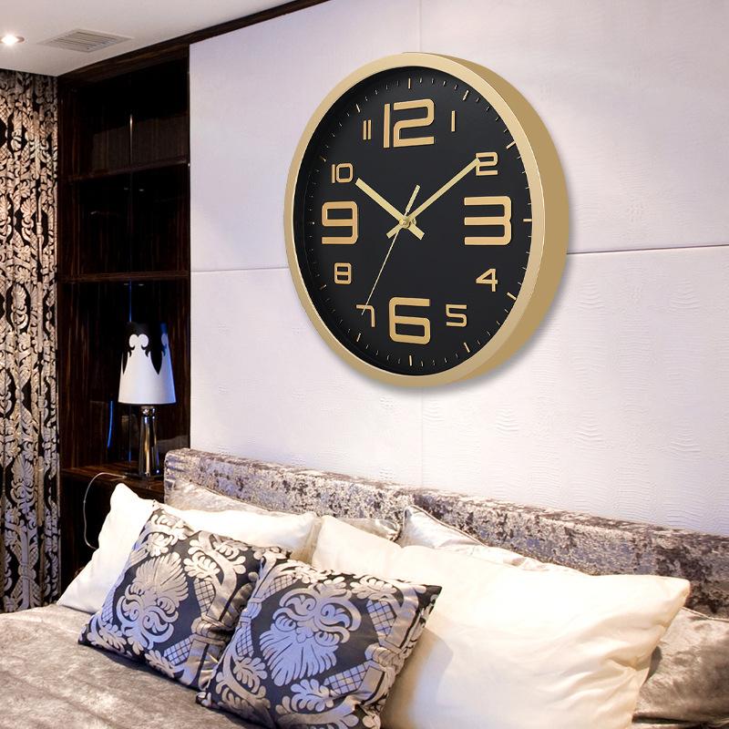 12 Inch 30CM Silent Wall Clock, Creative and Fashionable, Three-dimensional Digital Minimalist Clock for Home Living Room