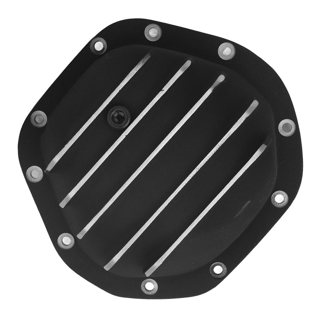 Differentialdeckel H50720016 Vorder- und Hinterachs-Differentialdeckel aus poliertem Aluminium für Ford F-100 Dana 44, schwarz