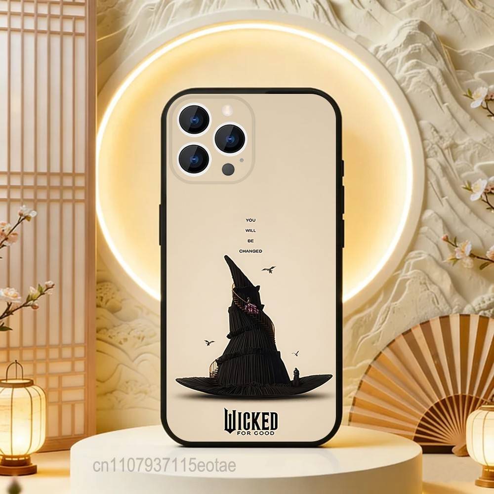 

W-Wicked Musical Green Pink Phone Case Silicone Soft For IPhone 16,17,15,11,13,12,14,Mini,Pro,Max,Plus,Air,E Black iPhone13