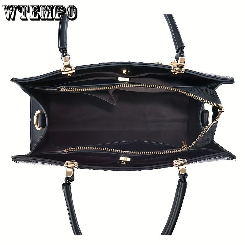 New Handbag With Crocodile Pattern, High Quality And Large Capacity Gift For Mom Crossbody Handbag Tote Bag