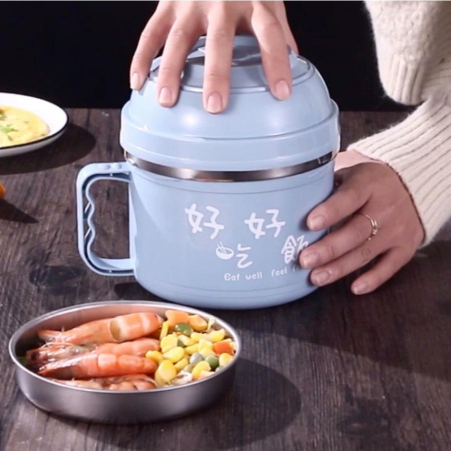 Food Thermos Stainless Steel Insulated Lunch Box Large Capacity Fast Food Container Cup Noodle Jar With Bowl Lid For Office Work