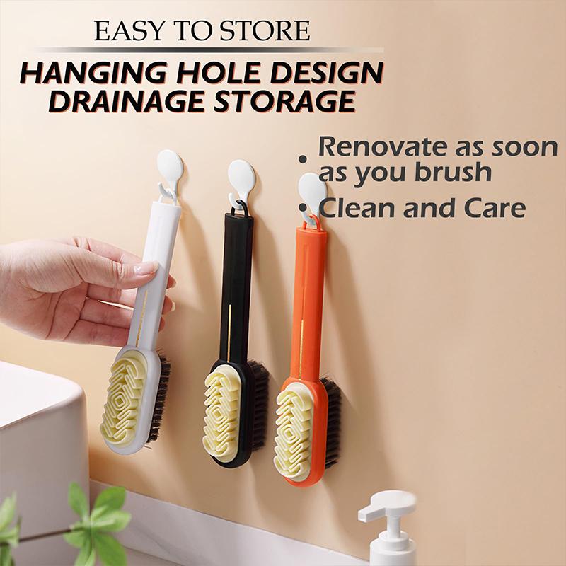 1pc Soft Shoes Cleaning Brush 2-in-1 Cleaning Eraser & Bristle Brush for Easy Scuff and Stain Removal Tools Leather Boot Cleaner