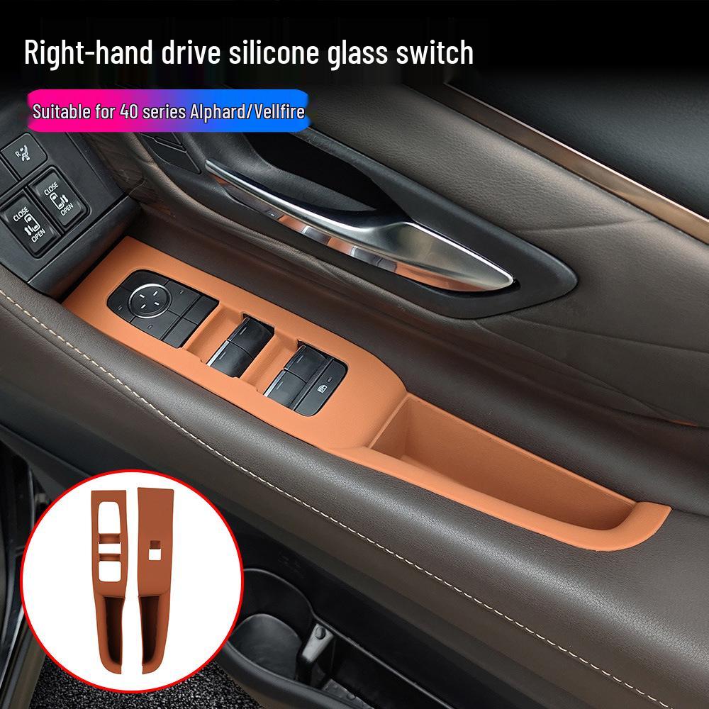Right-Hand Drive Toyota Alphard 40 Series Vellfire Armrest Glass Switch Silicone Panel Frame Pad.