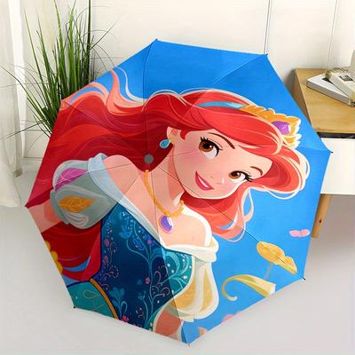 Princess, Fantasy Automatic Opening and Closing Umbrella, Compact Travel Umbrella, Lightweight and Portable, Suitable for Beach Commuting Bu