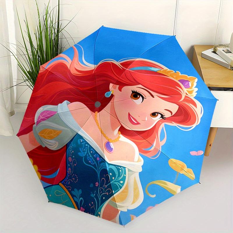 Princess, Fantasy Automatic Opening and Closing Umbrella, Compact Travel Umbrella, Lightweight and Portable, Suitable for Beach Commuting Bu
