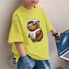 Cute children's fashionable T-shirt Capybara illustration perfect for summer wear