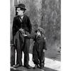 Černobílý komediální mistr Charlie Chaplin a Chlapec Filmové plakáty Plátno Tištěný obraz Nástěnné umění Obrázky Pokoj Domácí dekorace