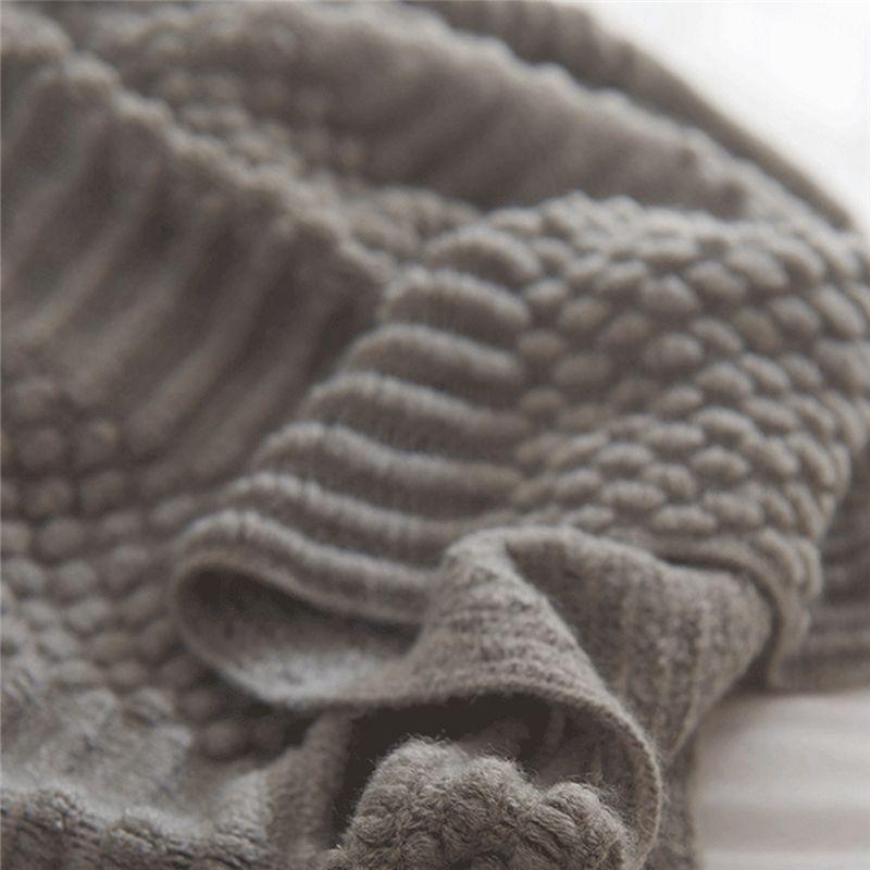 Good-Knitted Throw Blanket For Couch, Bed And Sofa Super Soft Blanket With Tassels Cosy Home Decor Durable Yellow
