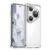 For Huawei Pura 80 Pro Case WANLONFENG MF Series TPU Acrylic Clear Phone Cover with Tempered Glass Film