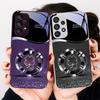 Fioletowy Czterolistny Koniczyna Dla Samsung S8 S9 S10 20 U ltra S21 Pro S22 Plus S23 FE S24 Ultra S25 Edge S25Ultra Szklane Etui na Telefon
