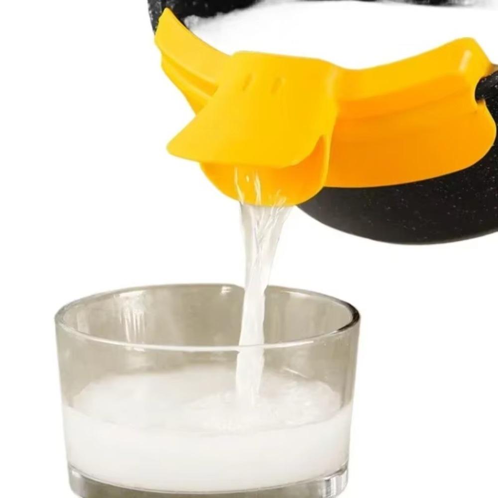 Soup Diversion Anti-spill Duckbill Drain Pour Soup Liquid Funnel Liquid Deflector Funnel  Pot