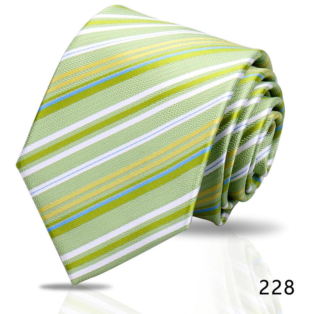 Men's High-Grade Black and Red Striped Silk Tie for Formal and Wedding Wear - 8CM