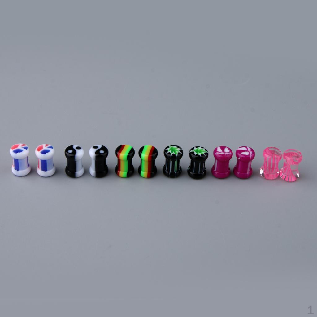 

12 Pieces Ear Vent Plug Screw- Tunnel, Double Tunnel Rails 5mm