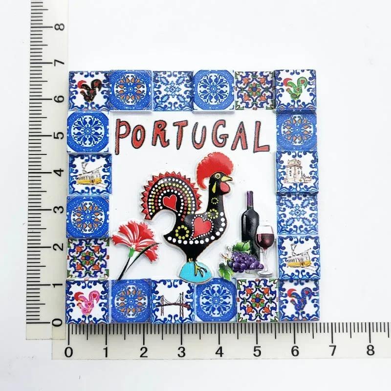 Portugal Lisbon Fridge Magnets Tourist Souvenir Resin Magnetic Refrigerator Stickers Home Decor Collection Gifts for Friends
