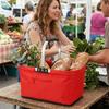 Cesto per la Spesa da 26 L con Telaio in Alluminio Borsa Termica da Picnic per Supermercato