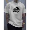 100 Cotton Men's Loose T-shirt Breathable Fashion Letter Pattern Printed Short Sleeve Round Neck Top