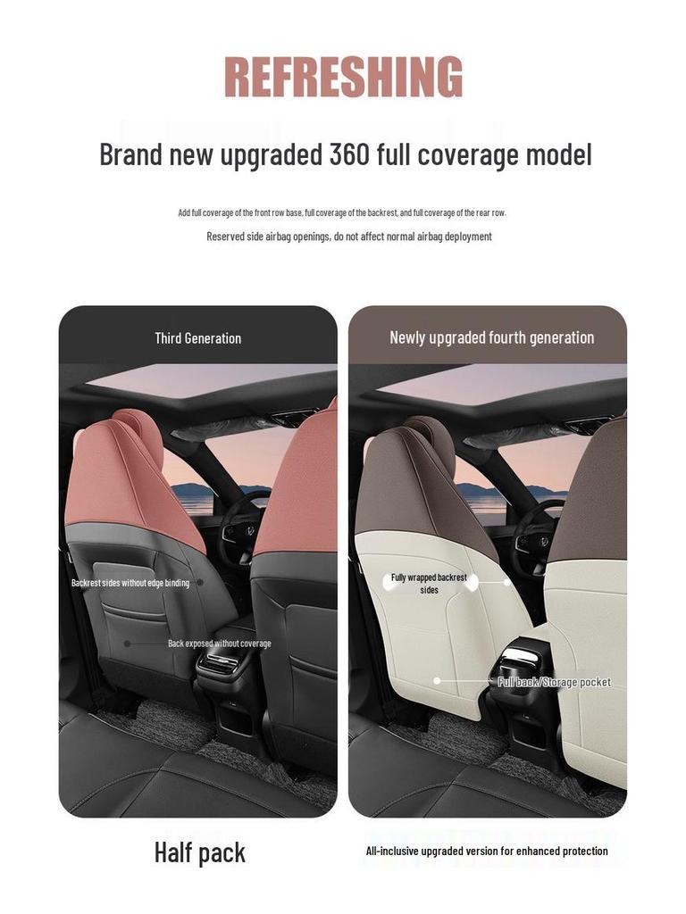 Perforerade Sadelöverdrag i Mocka för 4:e Generationens Changan Eado