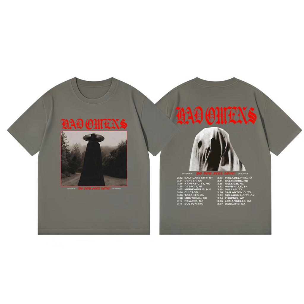 Punk Rock Band Bad OUnisexs Do You Feel Love Tour 2026 Tshirt Fashion Vintage Y2K Short Sleeve Tshirts Unisex Women Casual Loose Top